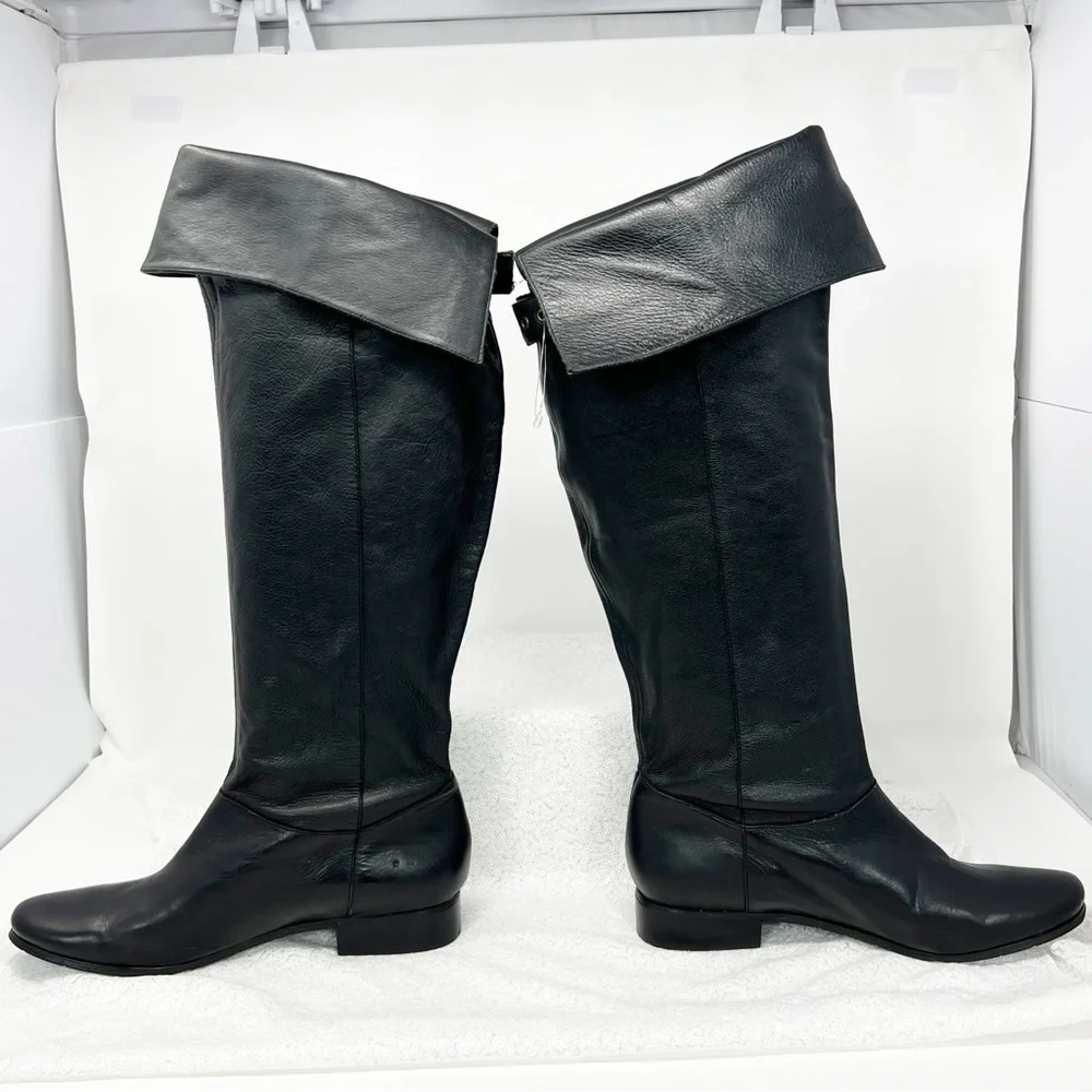 Jessica Simpson riding boots black leather size 7.5 women’s